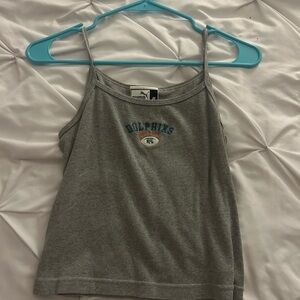 Puma Gray Miami Dolphins Tank Top